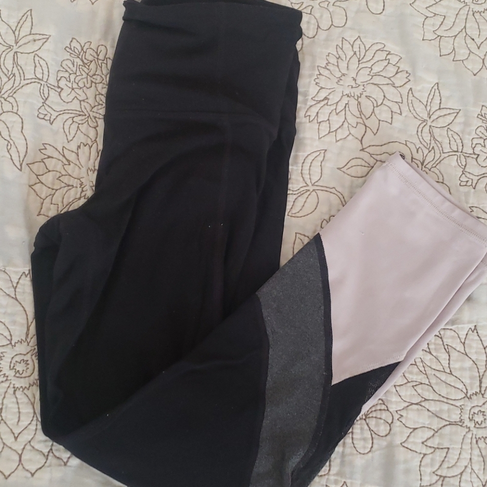 Athleta powervita crops with mesh detail